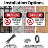 Do Not Store Supplies In Electrical