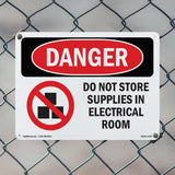 Do Not Store Supplies In Electrical