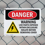 Warning Live Parts Exposed Within