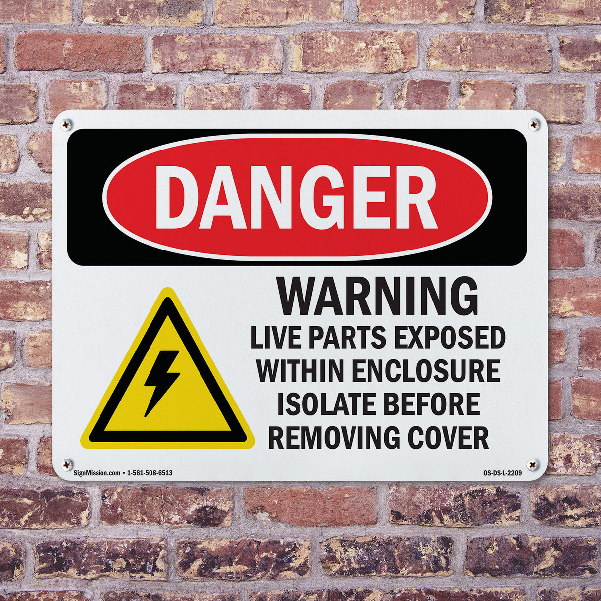 Warning Live Parts Exposed Within