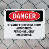 Elevator Equipment Room Authorized Personnel