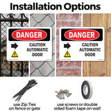 Caution Automatic Door [Right Arrow]