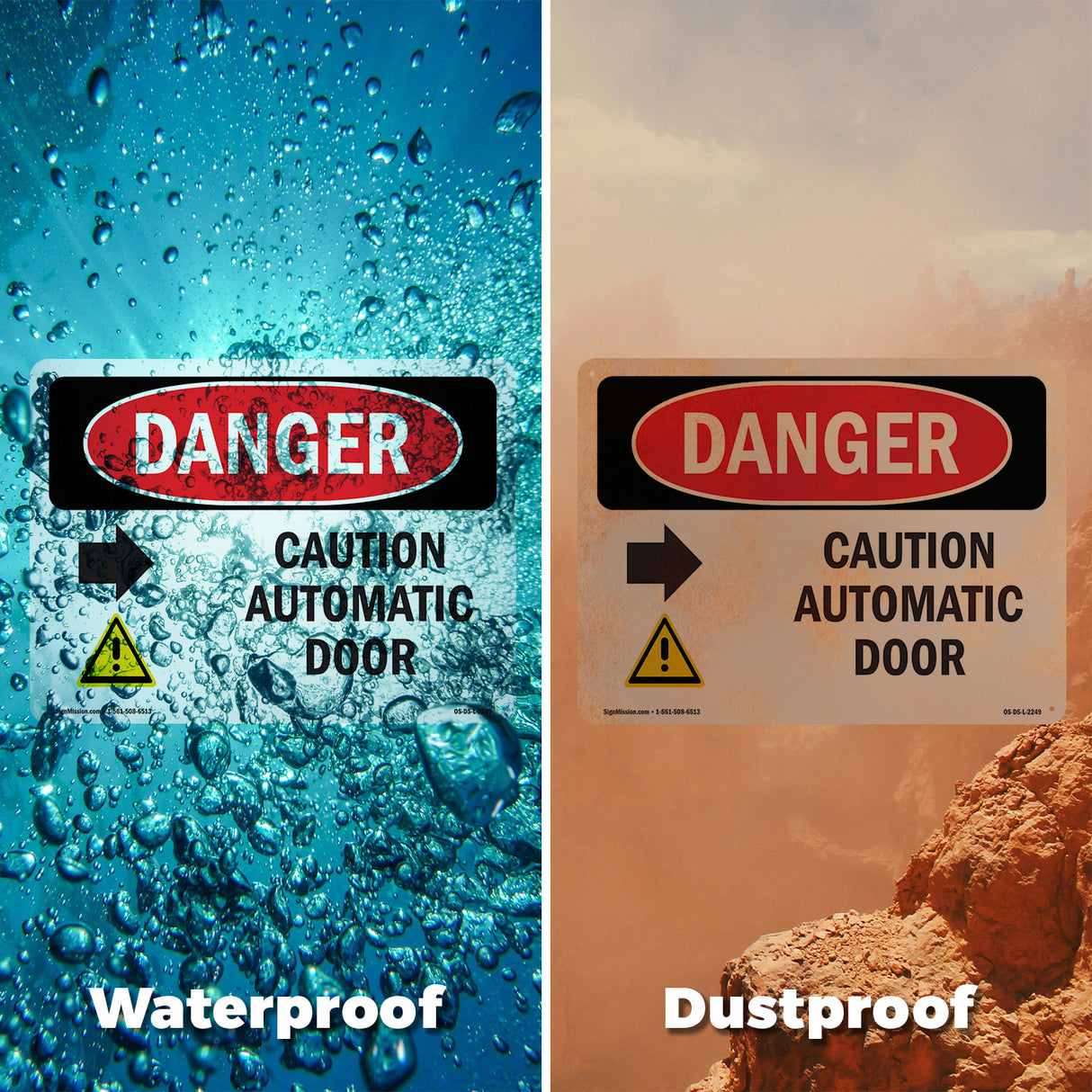 Caution Automatic Door [Right Arrow]