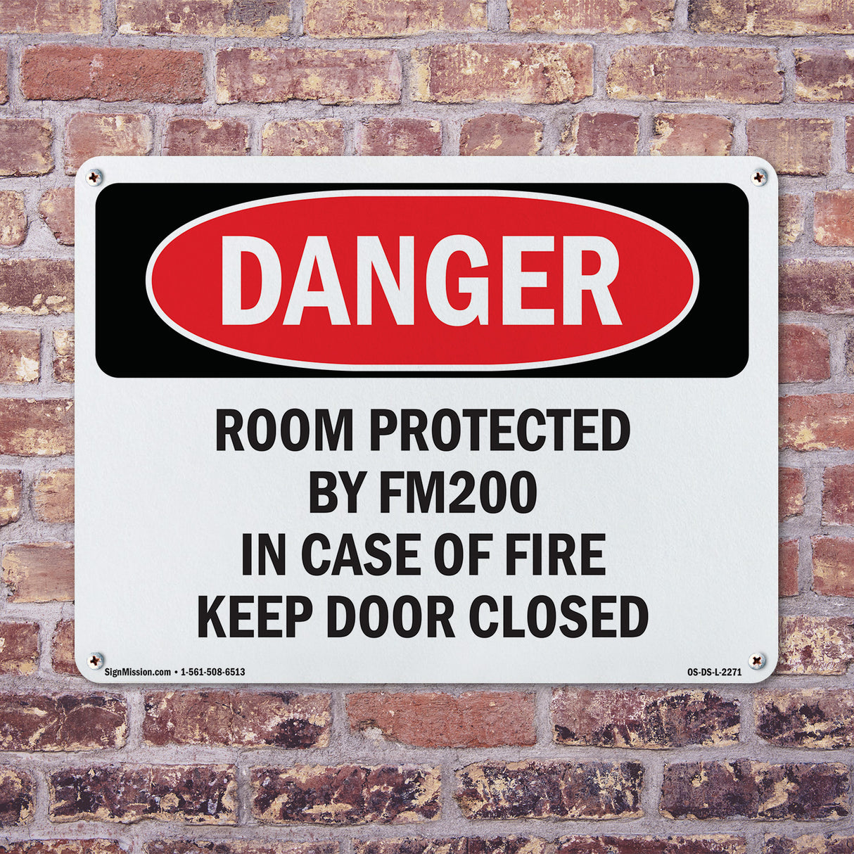 Room Protected By Fm200 In Case Of Fire