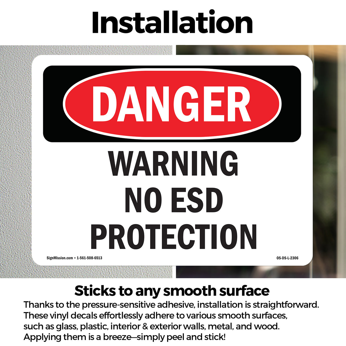 Warning No ESD Protection