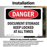 Document Storage Keep Locked At All Times
