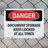 Document Storage Keep Locked At All Times