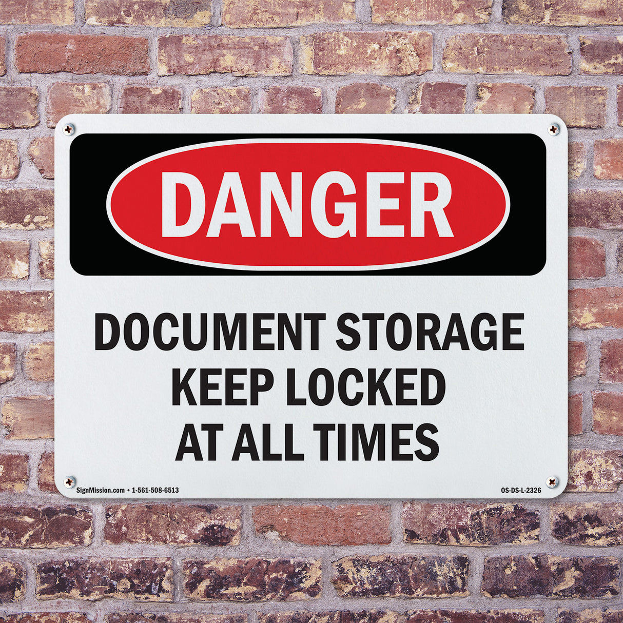 Document Storage Keep Locked At All Times