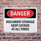 Document Storage Keep Locked At All Times
