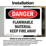 Flammable Material Keep Fire Away