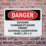 Explosion Flammability Hazard Present Electrical