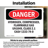 Hydrogen  Compressed  Flammable Gas Un1049