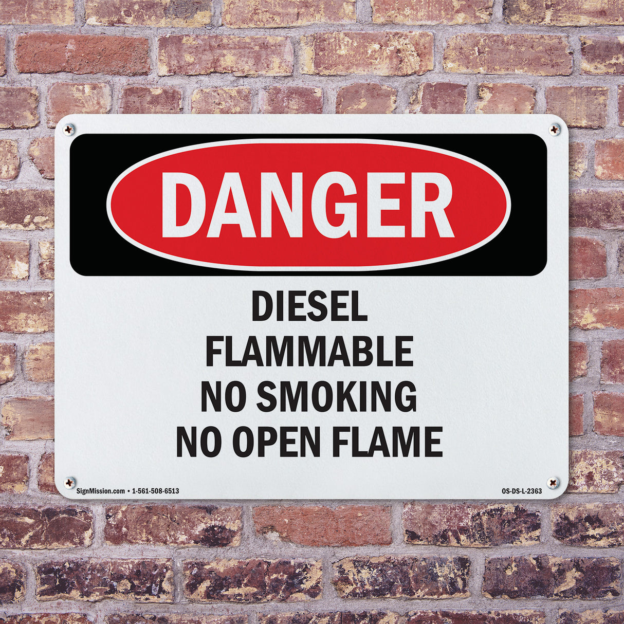 Diesel Flammable No Smoking No Open Flame