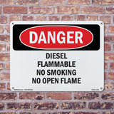 Diesel Flammable No Smoking No Open Flame