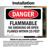 Flammable No Smoking Or Open Flames Within 25 Feet