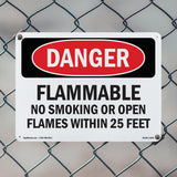 Flammable No Smoking Or Open Flames Within 25 Feet