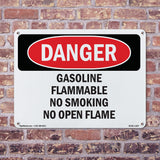Gasoline Flammable No Smoking No Open Flame