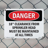 18 Clearance From Sprinkler Head Must Be