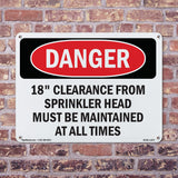 18 Clearance From Sprinkler Head Must Be