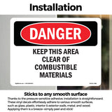 Keep This Area Clear Of Combustible Materials