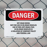 Off-Road Diesel Not For Use In On-Road Vehicles