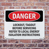 Lockout Tagout Before Servicing Refer To