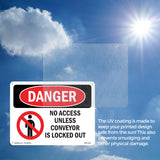 No Access Unless Conveyor Is