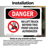 No Lift Truck Beyond This Point