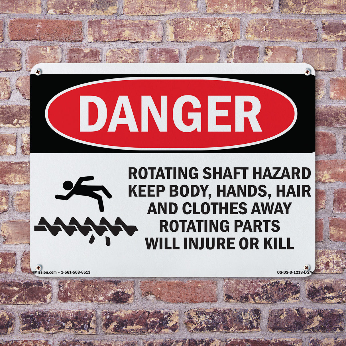 Rotating Shaft Hazard Keep Body
