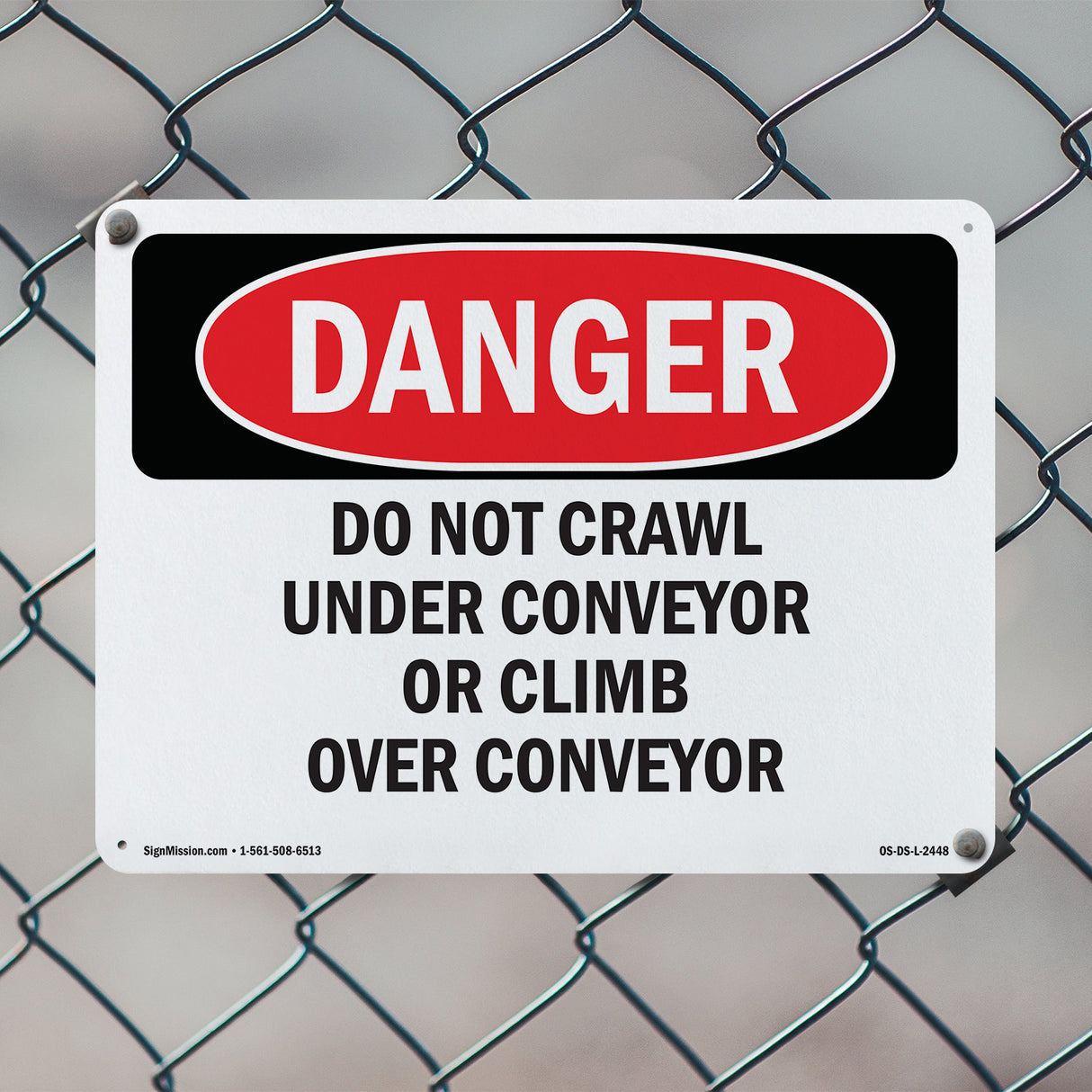 Do Not Crawl Under Conveyor Or Climb Over Conveyor