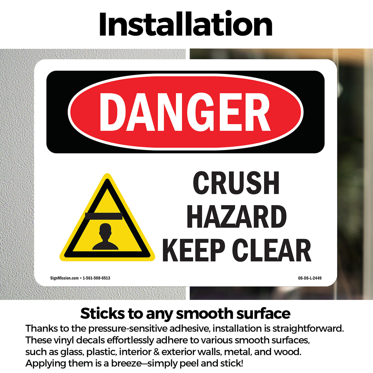 Crush Hazard Keep Clear