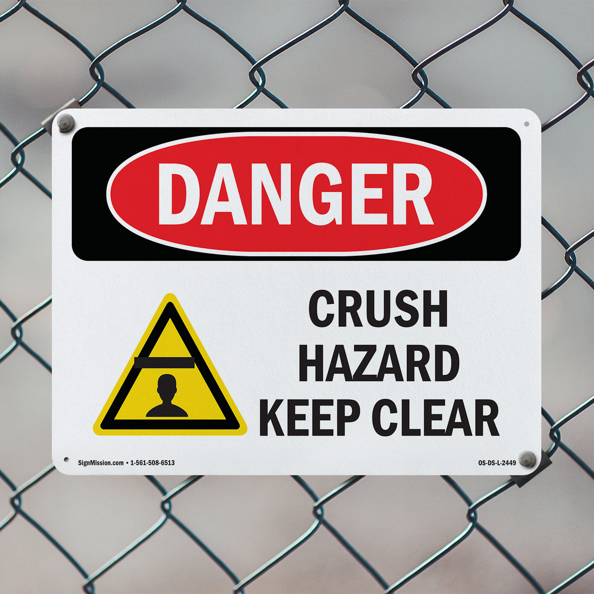 Crush Hazard Keep Clear