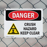 Crush Hazard Keep Clear