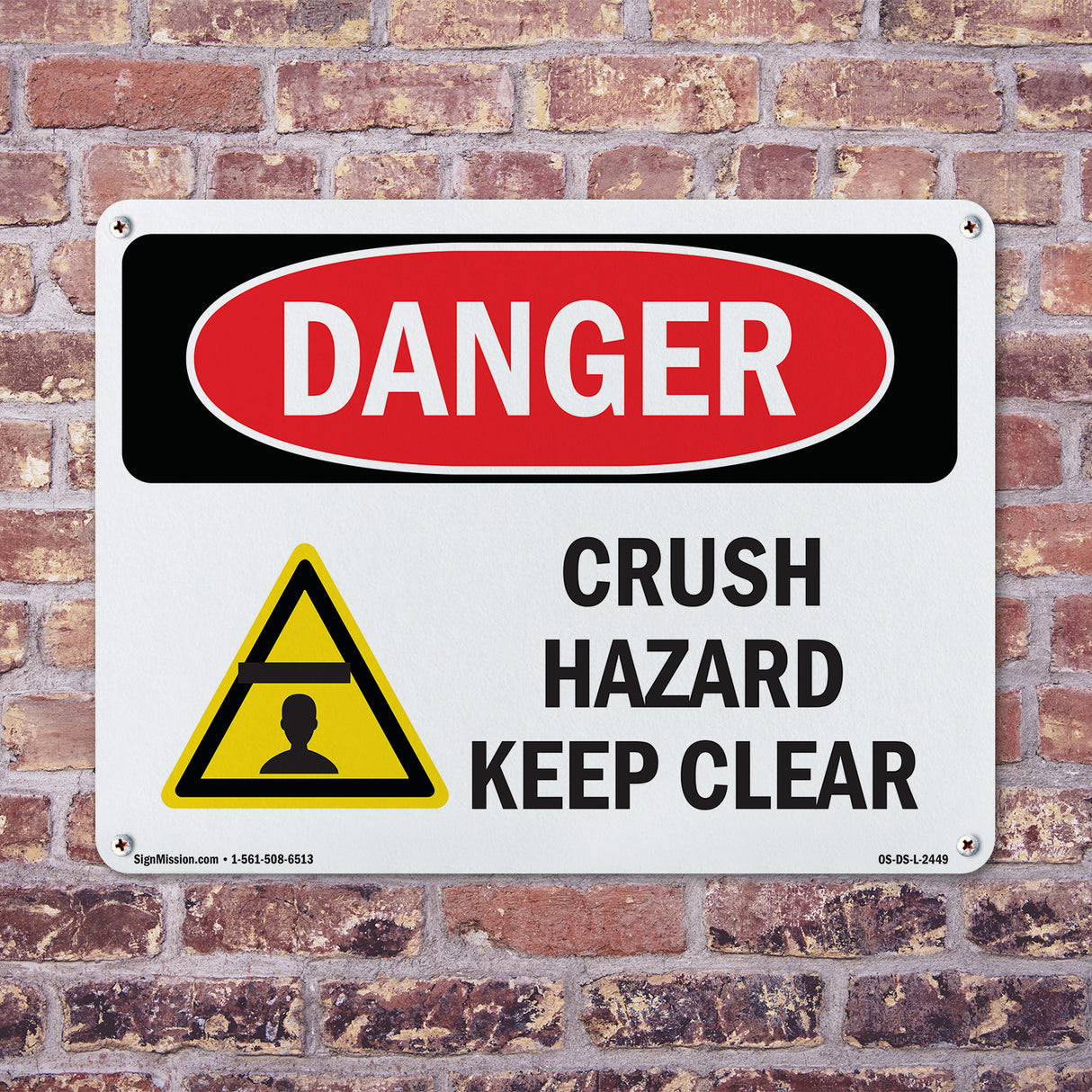 Crush Hazard Keep Clear