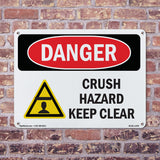 Crush Hazard Keep Clear