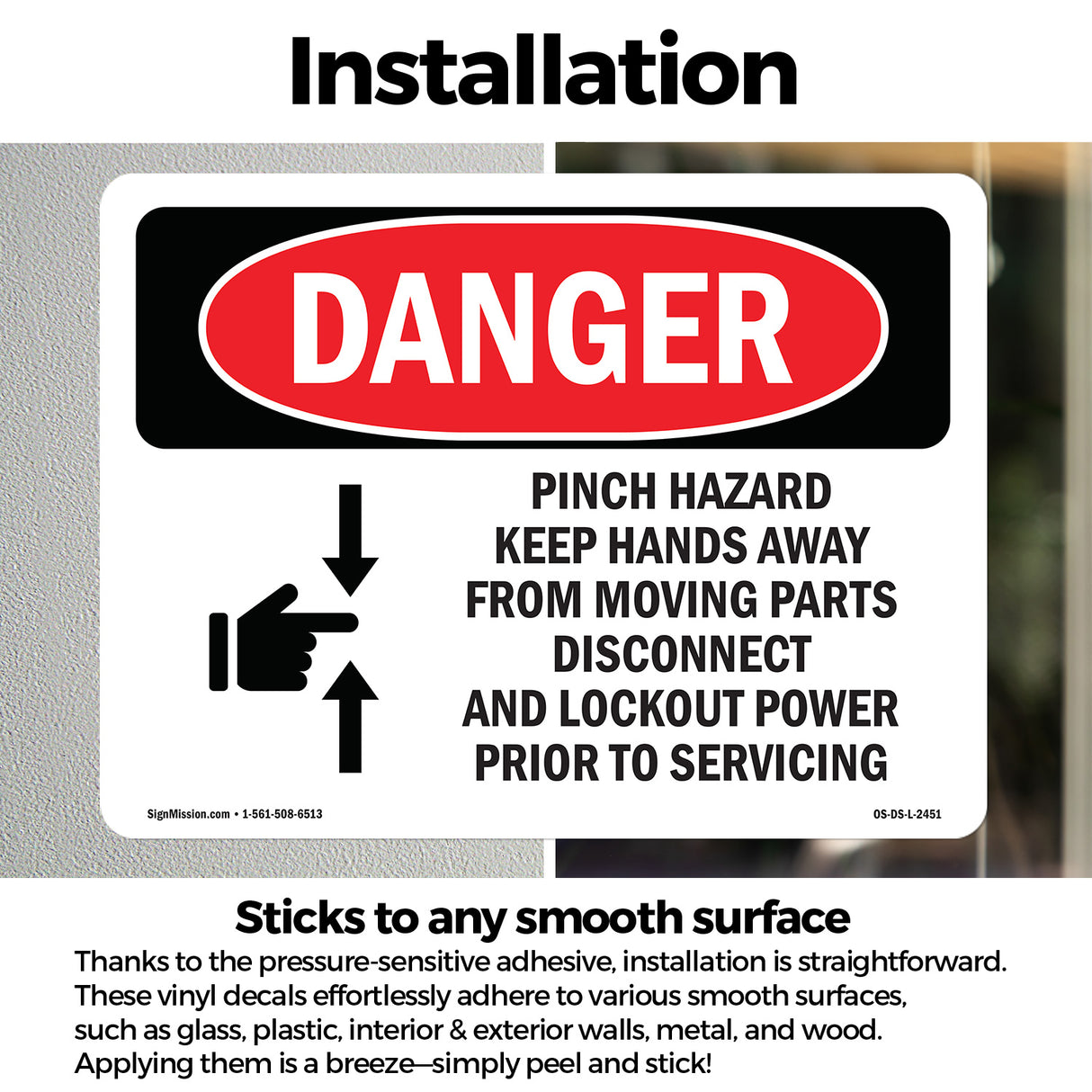 Pinch Hazard Keep Hands Away