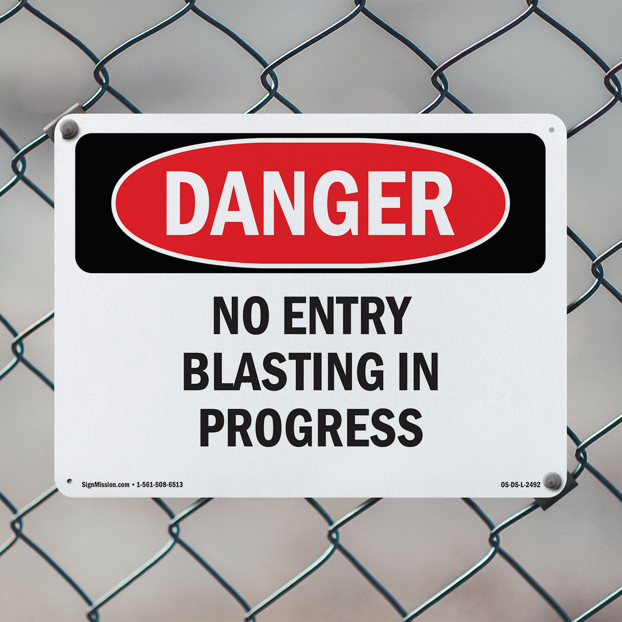 No Entry Blasting In Progress