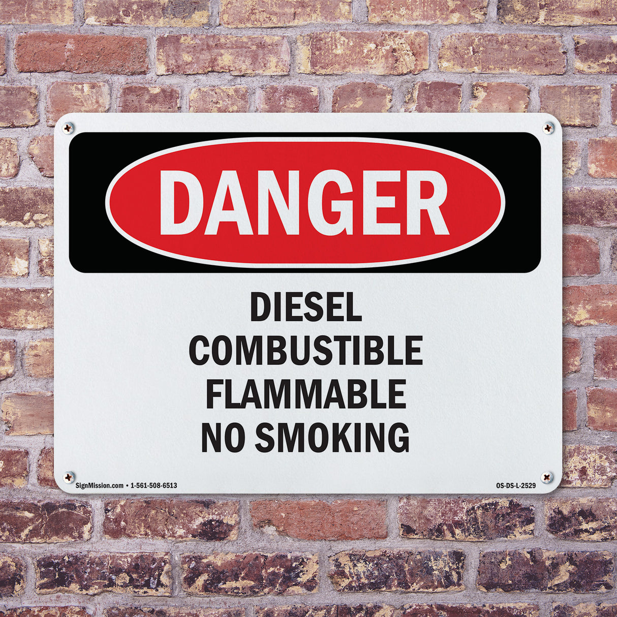 Diesel Combustible Flammable No Smoking