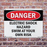 Electric Shock Hazard Risk Swim At Your Own Risk