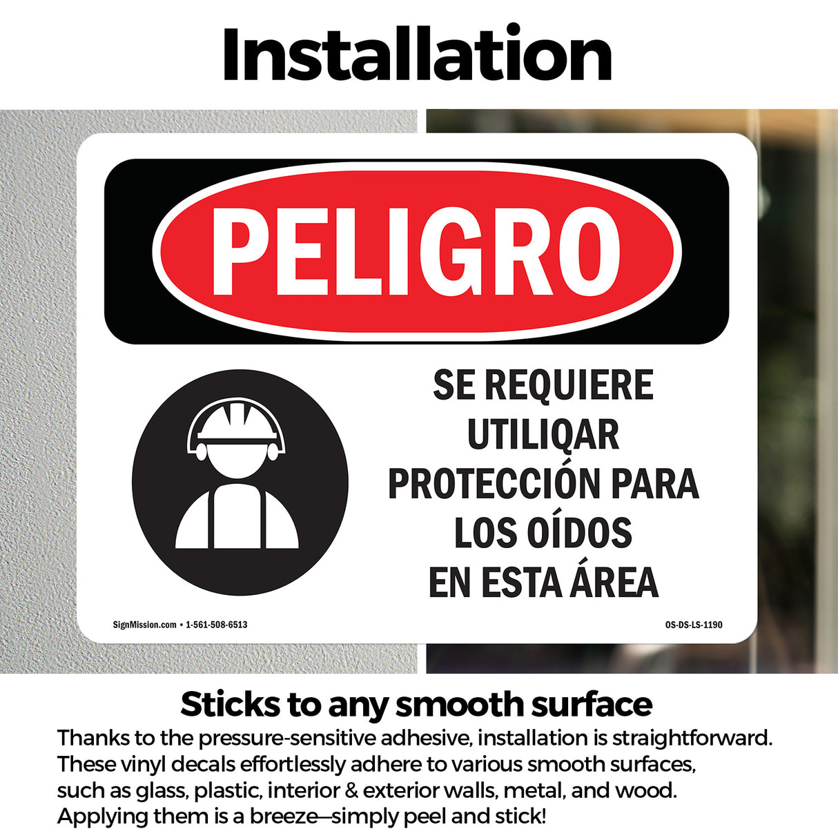 Ear Protection Required In This Area Spanish