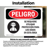 Ear Protection Required In This Area Spanish