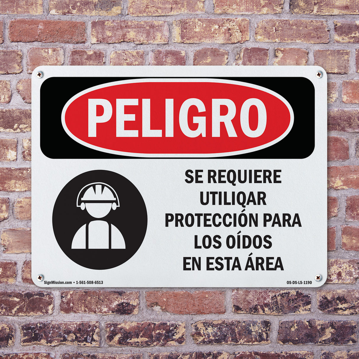 Ear Protection Required In This Area Spanish