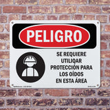 Ear Protection Required In This Area Spanish