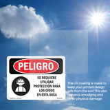 Ear Protection Required In This Area Spanish