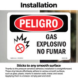 Explosive Gas No Smoking Spanish