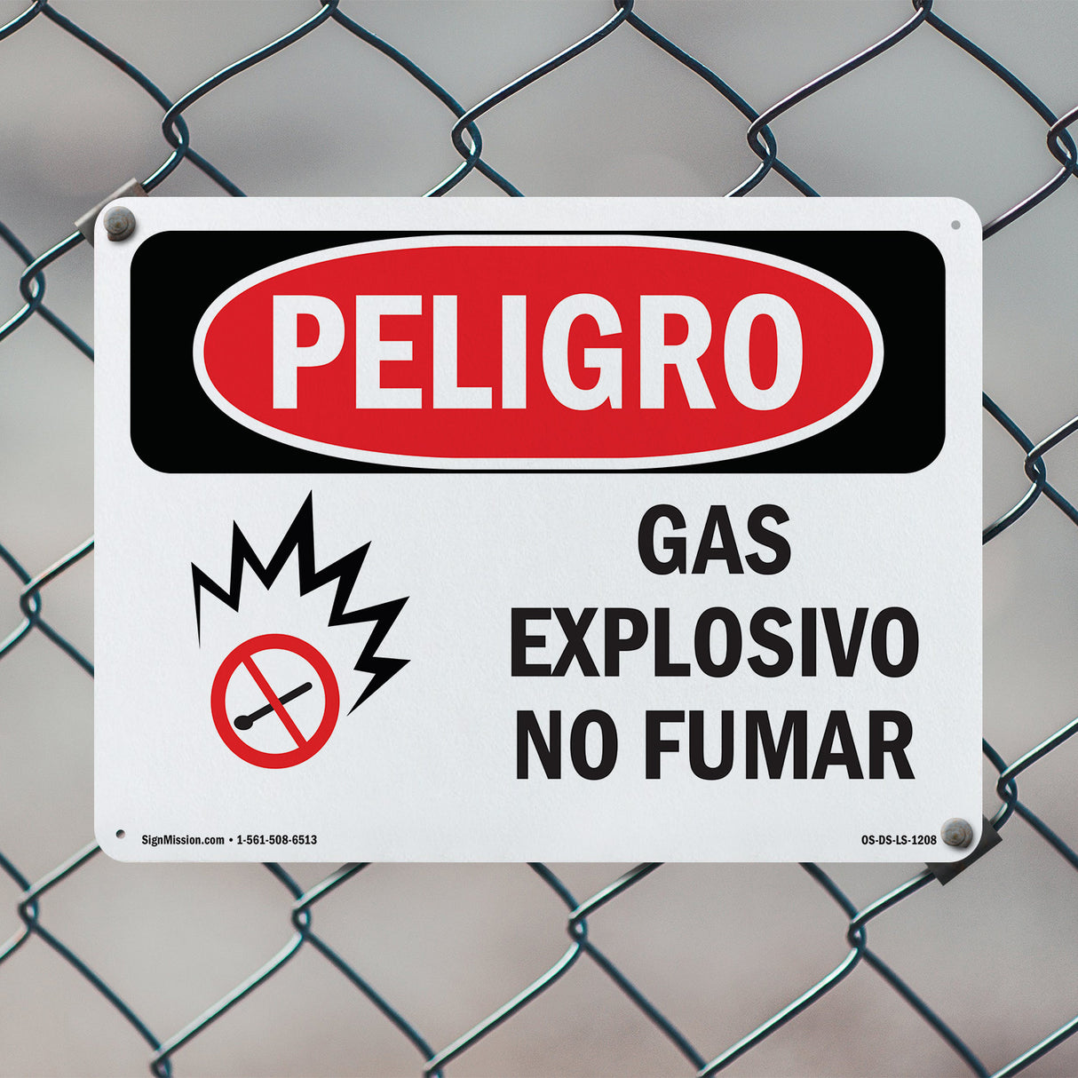 Explosive Gas No Smoking Spanish
