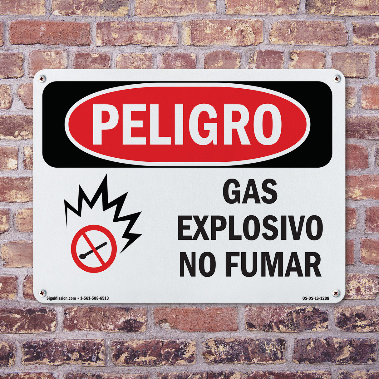 Explosive Gas No Smoking Spanish