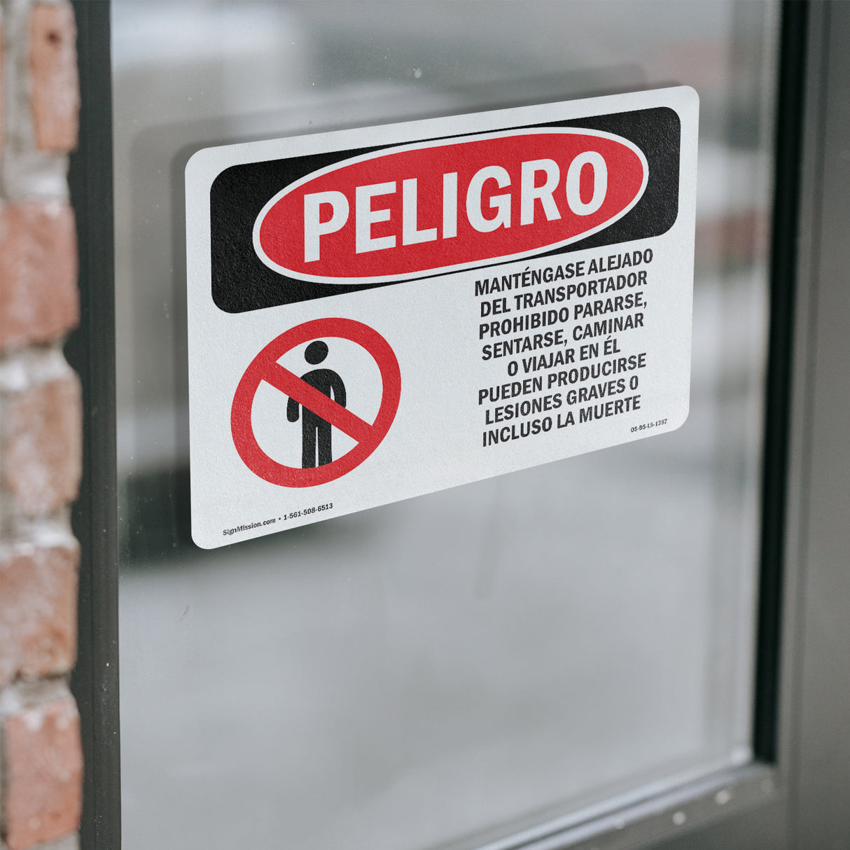 Stay Off Conveyor No Standing Spanish