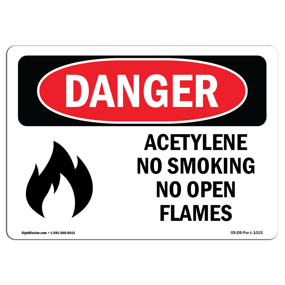 Acetylene No Smoking No Open Flames