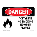 Acetylene No Smoking No Open Flames